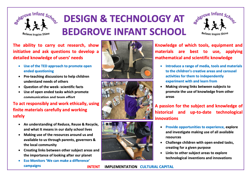 Design & Technology at Bedgrove Infant School overview thumbnail